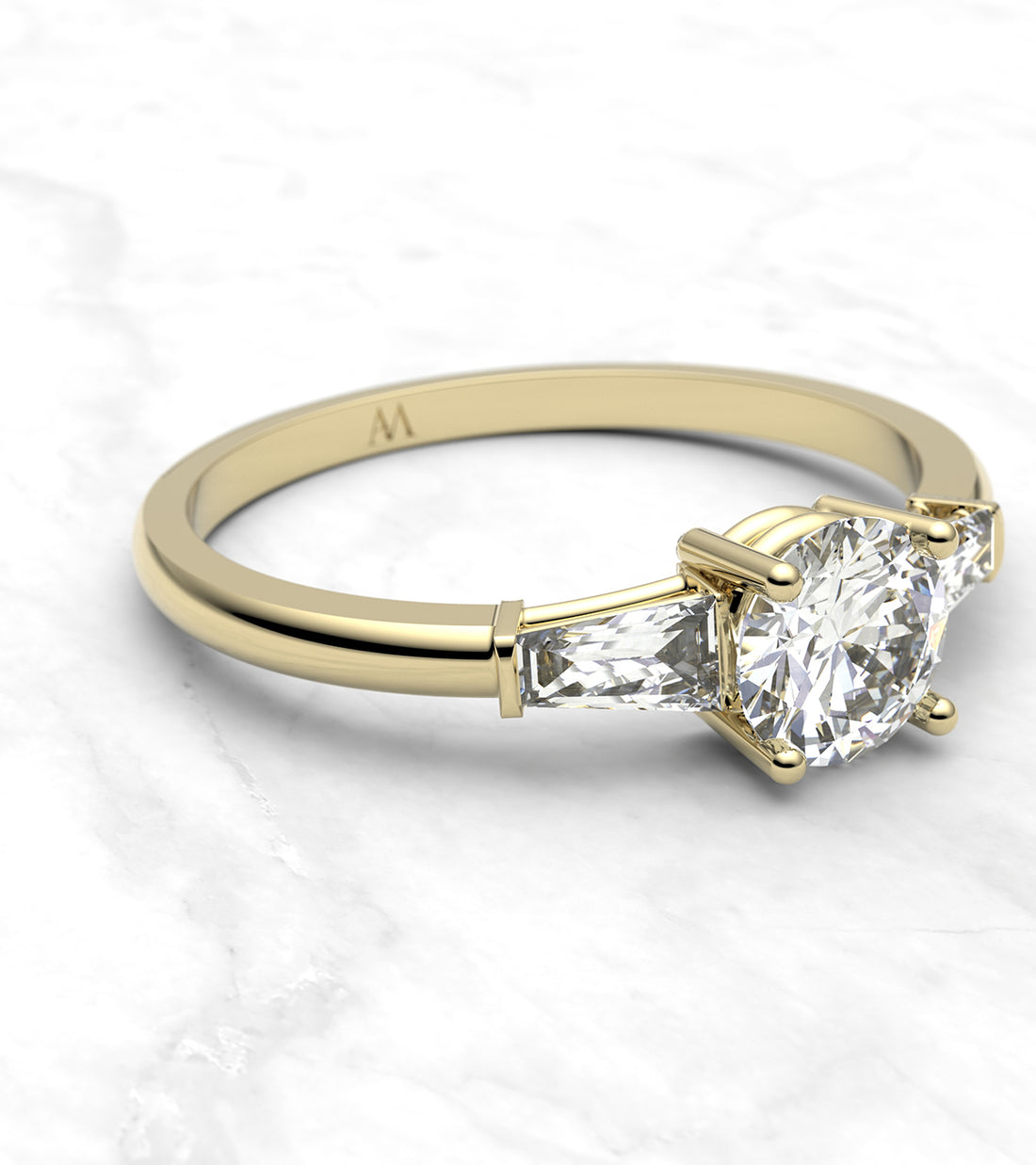 Anillo de compromiso en oro amarillo - imagen 1