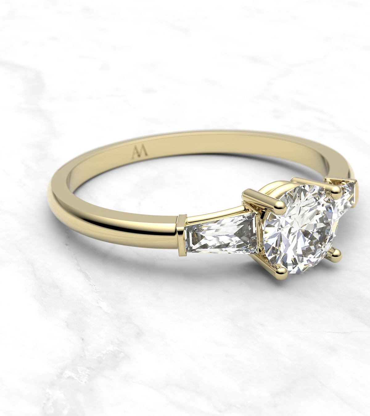 Anillo de compromiso en oro amarillo - imagen 2