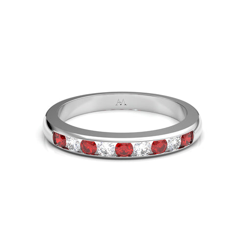 Anillo con brillantes y rubies - imagen 1