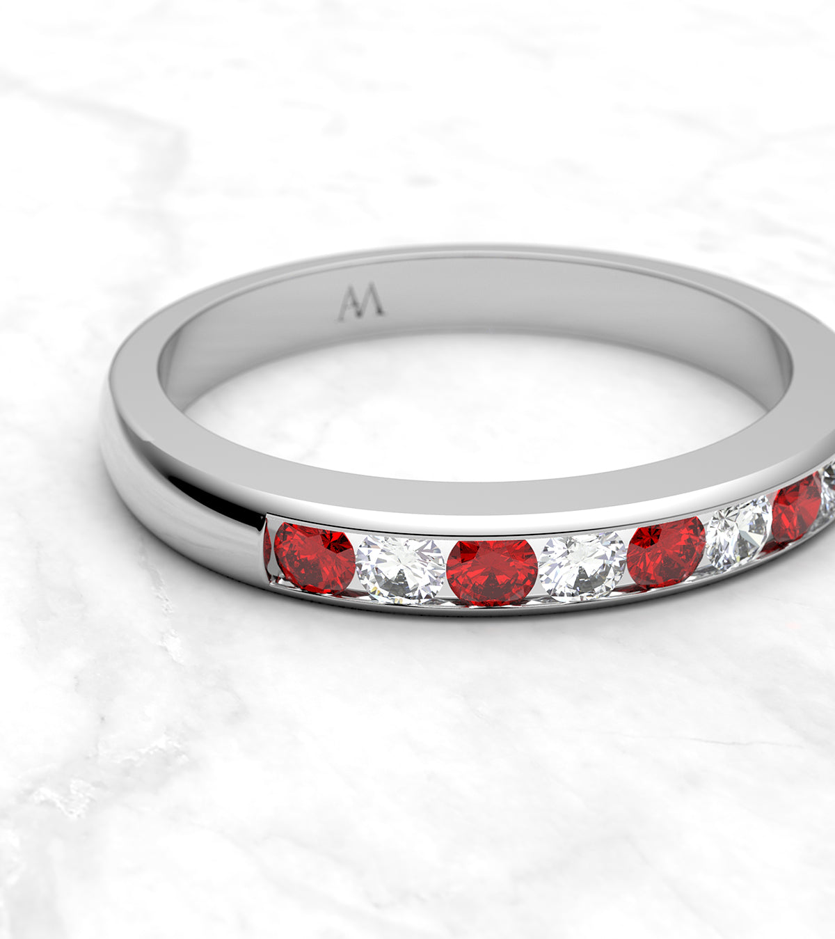 Anillo con brillantes y rubies - imagen 2