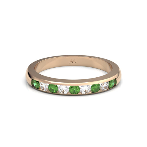 Anillo con esmeraldas y brillantes - imagen 1