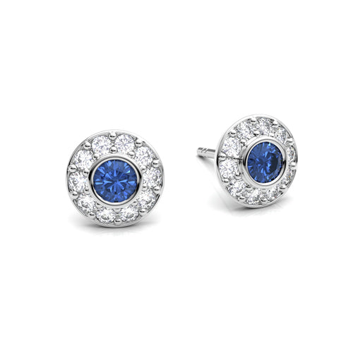 Pendientes de zafiro y brillantes - imagen 1